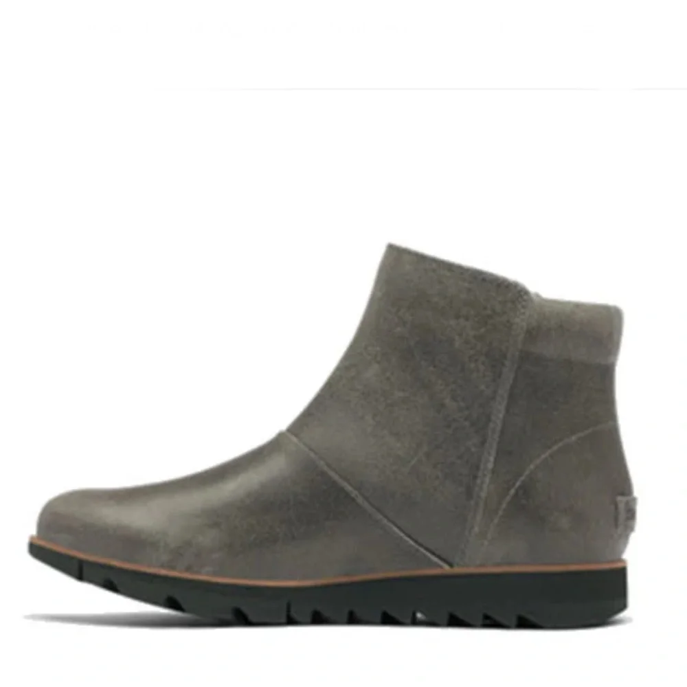 Sorel Harlow Zip Ankle Boot Quarry Leather
